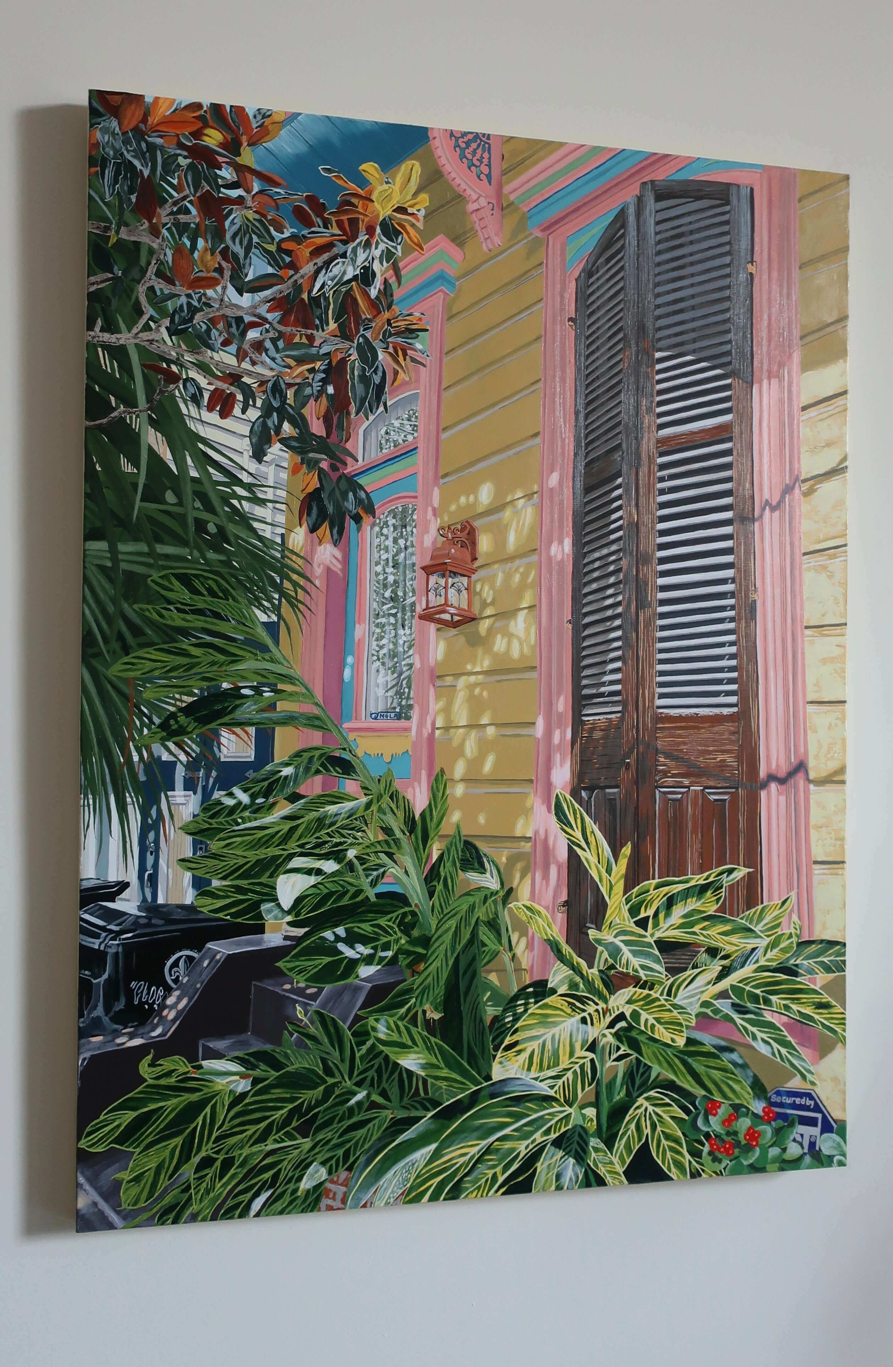 Side view of Marigny House by New Orleans artist Nikki Nolan