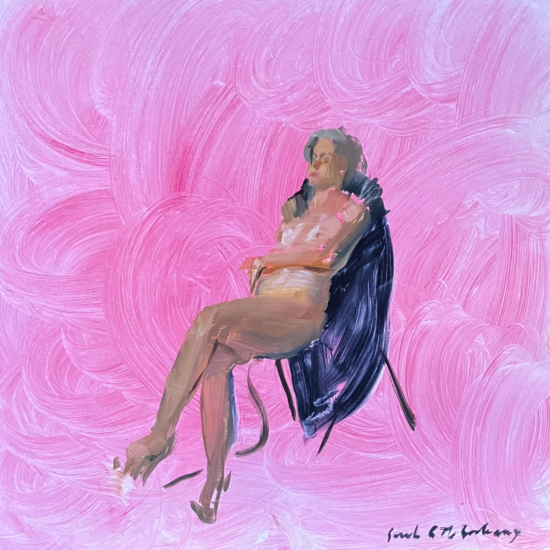 Seated Nude (Pink)