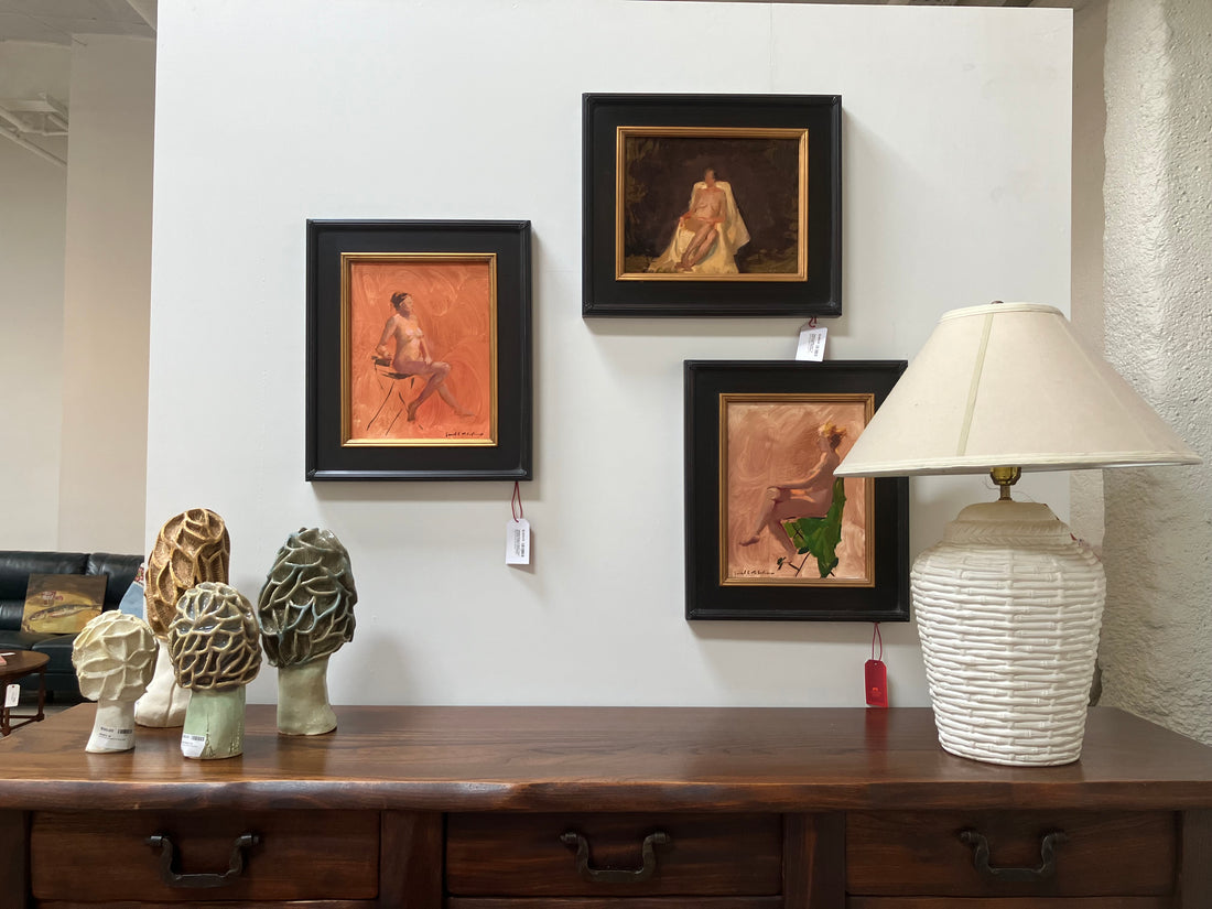 Seated Nude on Black Chair