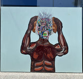 Outside image of the painting Reveal by Brian Smyre hanging