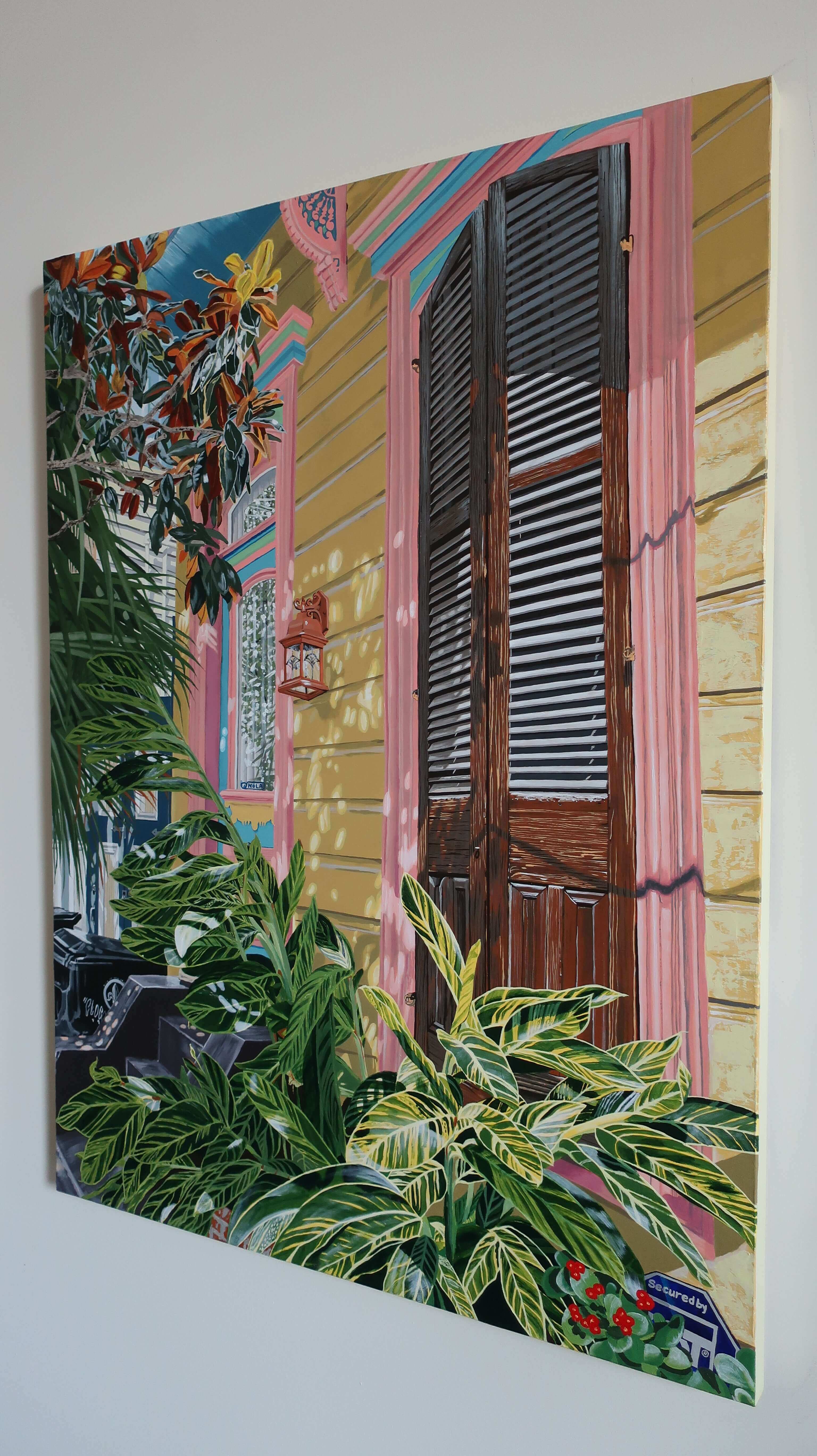 Side view of Marigny House by New Orleans artist Nikki Nolan