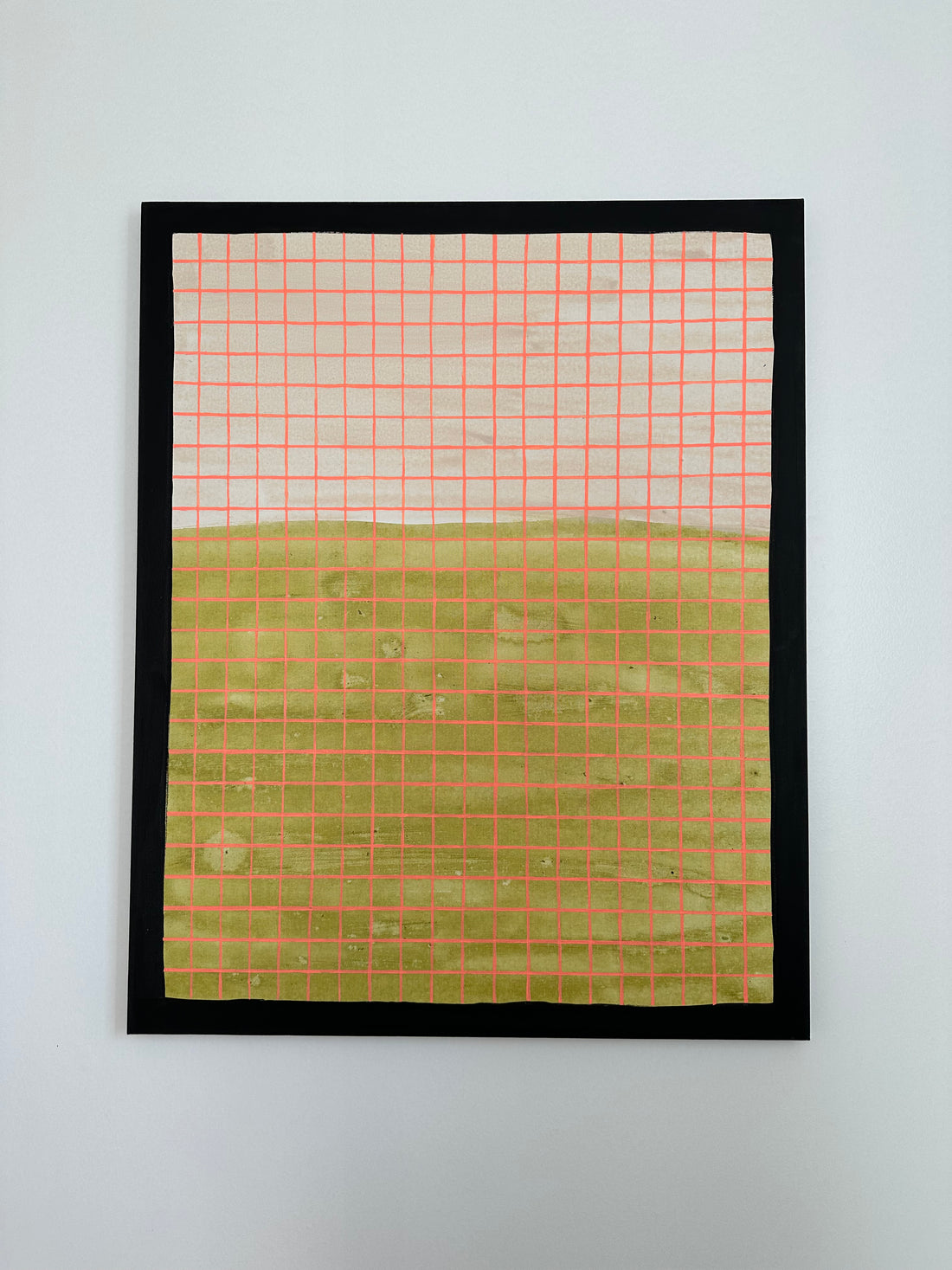 Complete view of Grid 1 painting by New Orleans artist Emily Lovejoy