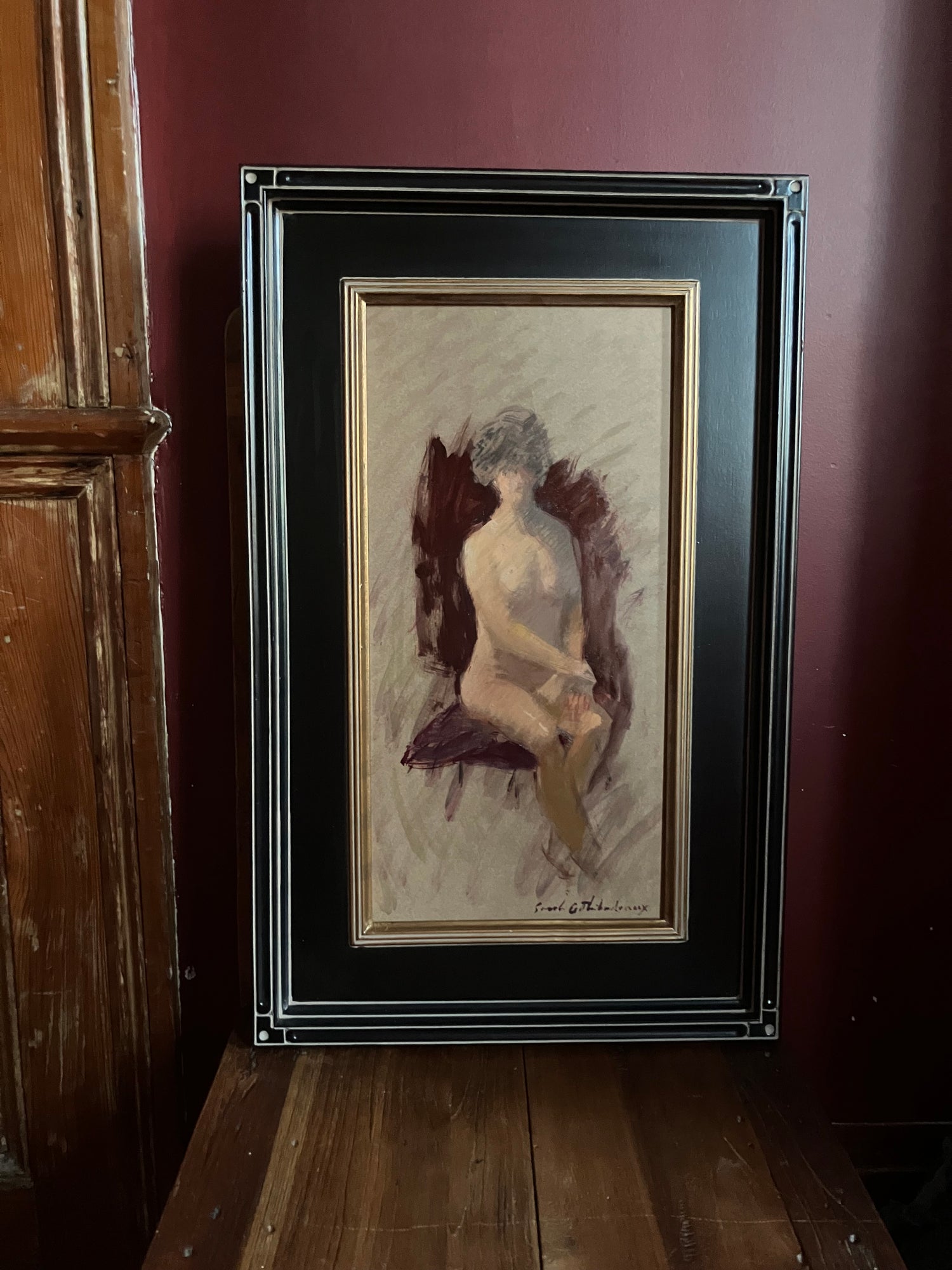 Seated Nude in Red