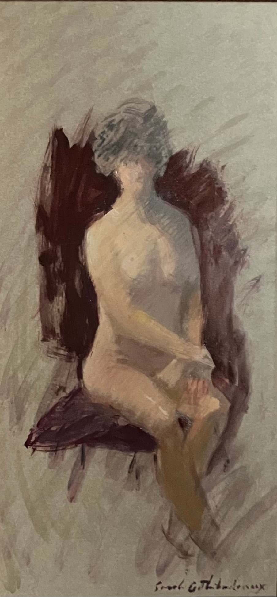 Seated Nude in Red