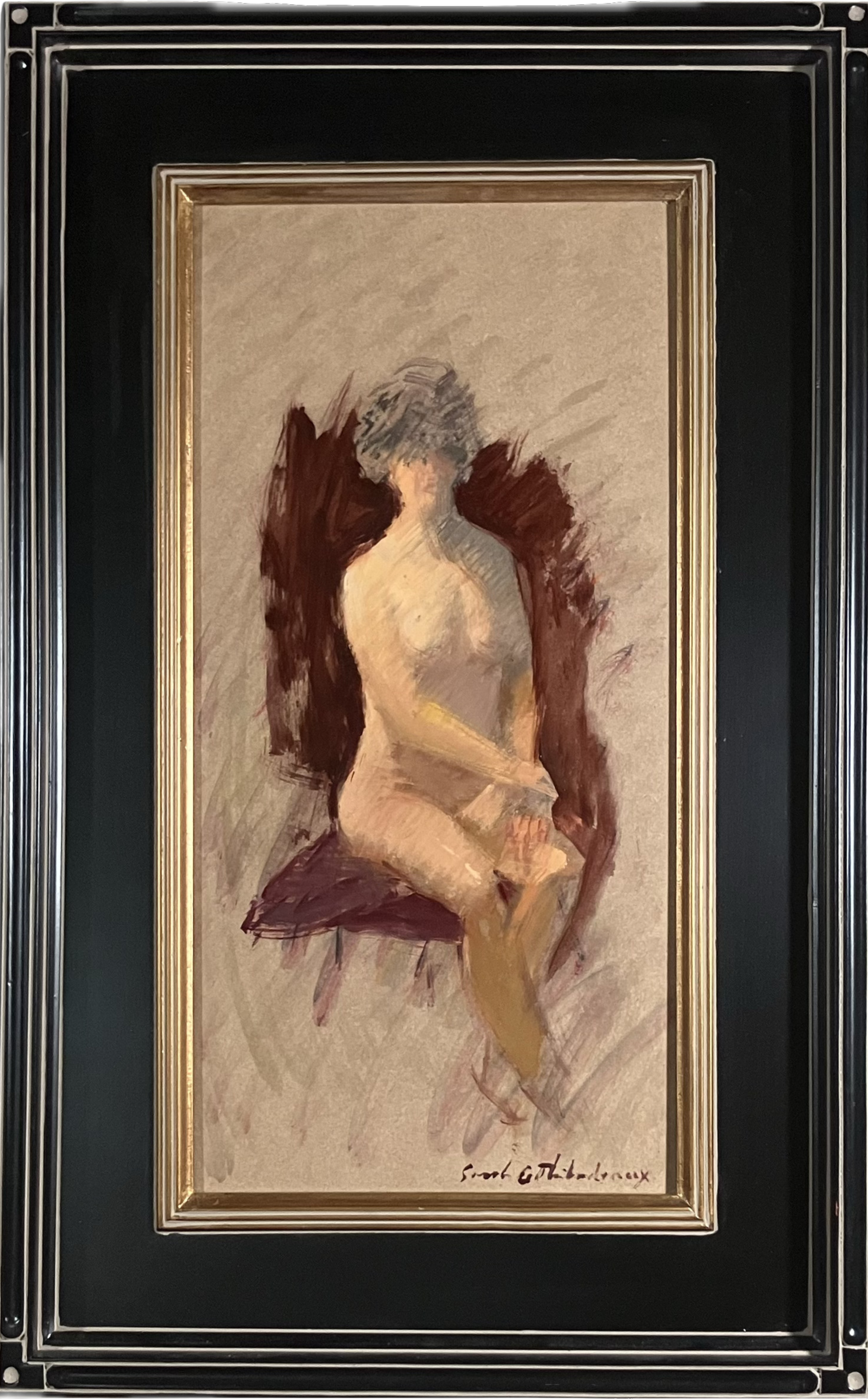 Seated Nude in Red